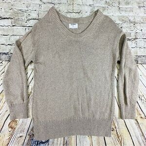 Old Navy Sweater Womens Small Beige Cable Knit Tunic‎ Length Pullover